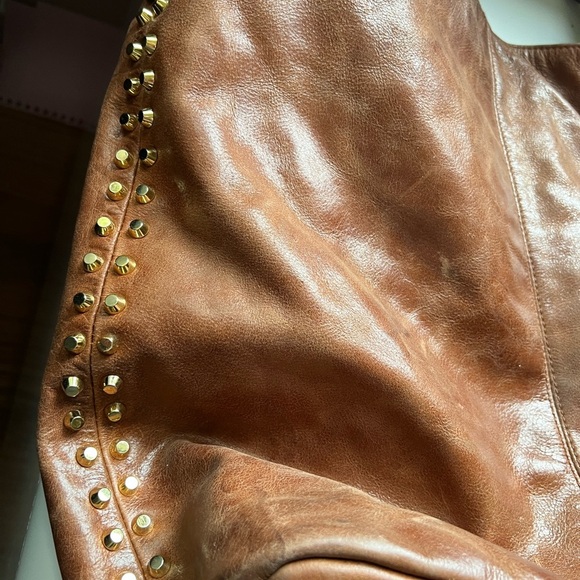 Cynthia Rowley Brown Slouchy Hobo Bag with Rose Detail - Picture 6 of 10